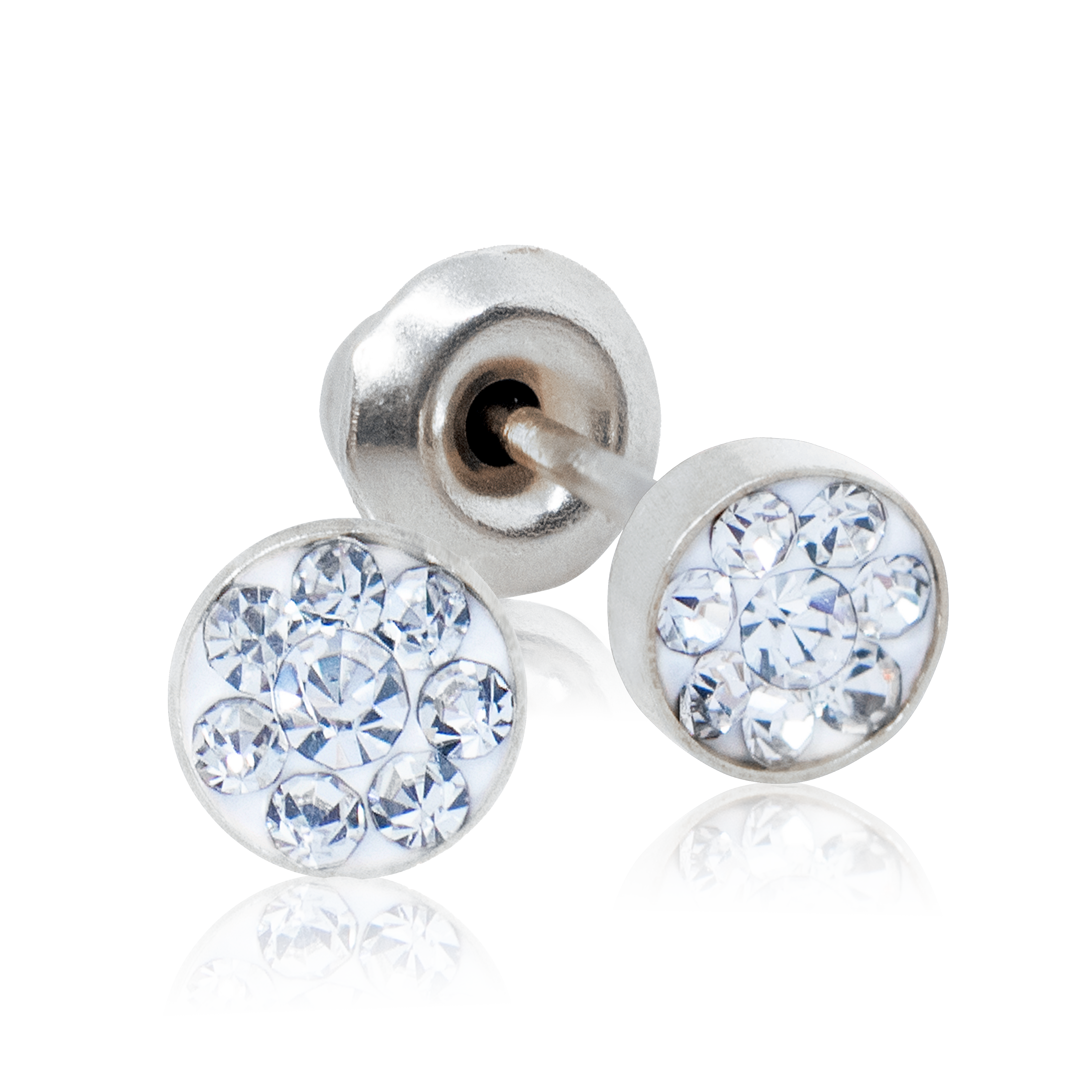 QPP Click 4mm Gecrystalliseerd Wit, Cubic Zirconia, Goud Geplateerd, Artikel nr. CLK-CD0404Y / A20